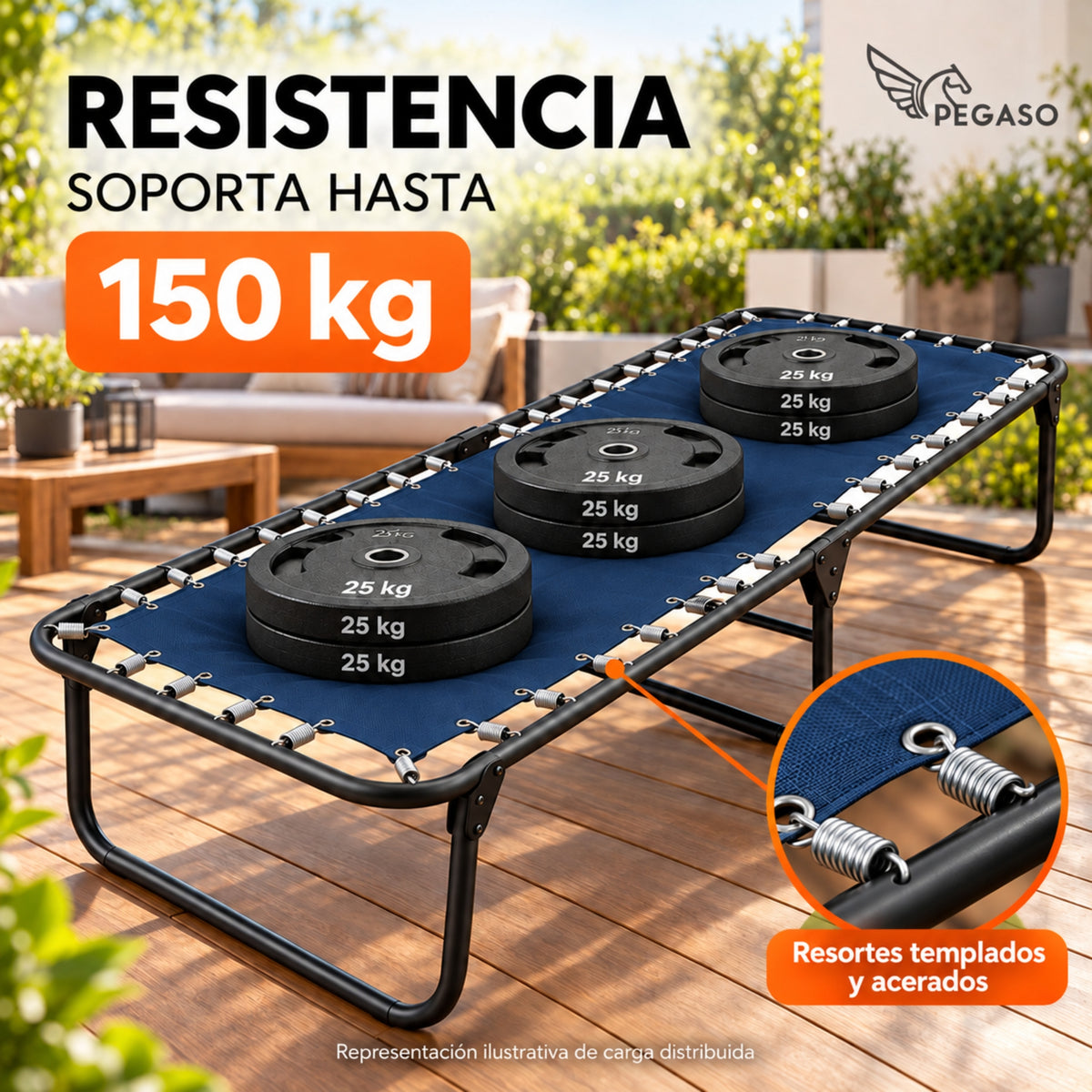 Catre Camastro Plegable / de Lona Reforzada (Mod KSL)