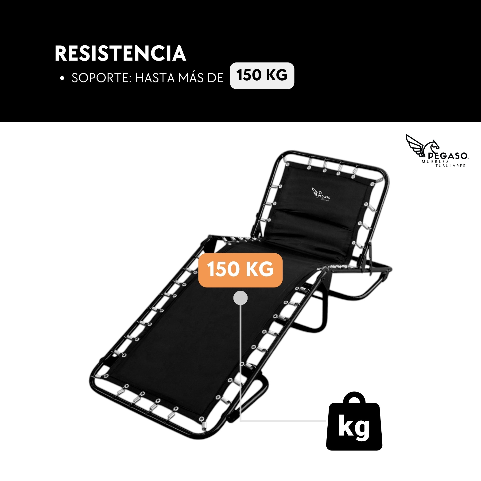Catre Plegable Acojinado / Reclinable 5 Posiciones (Mod KRA-L)