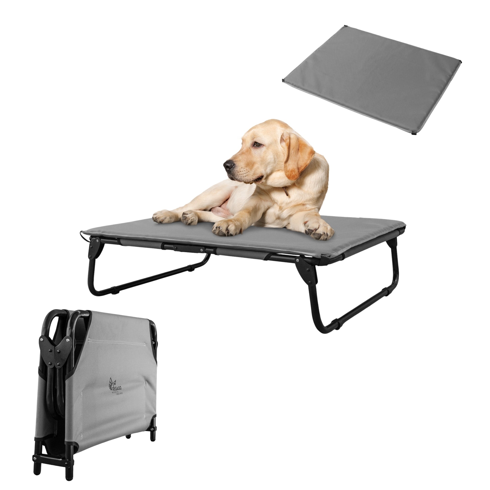 PEGASO KIT Bed/Cot + Large Dog Mat, 92.5 x 75 x 18 cm (Mod KM-GD)