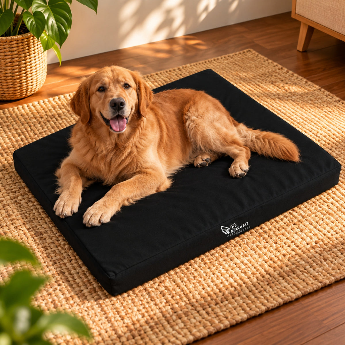 PEGASO Colchón para Mascota, Lona de Alta Resistencia, Impermeable, con cierre, 8 cm Grosor (CH, MD, GD, EG)
