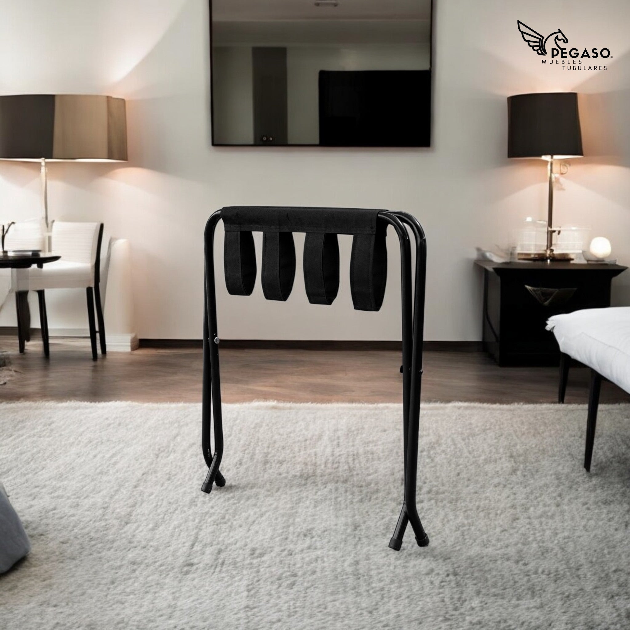 Porta Maletas Rack Estante Recamara Hotel Equipajes Pegaso.