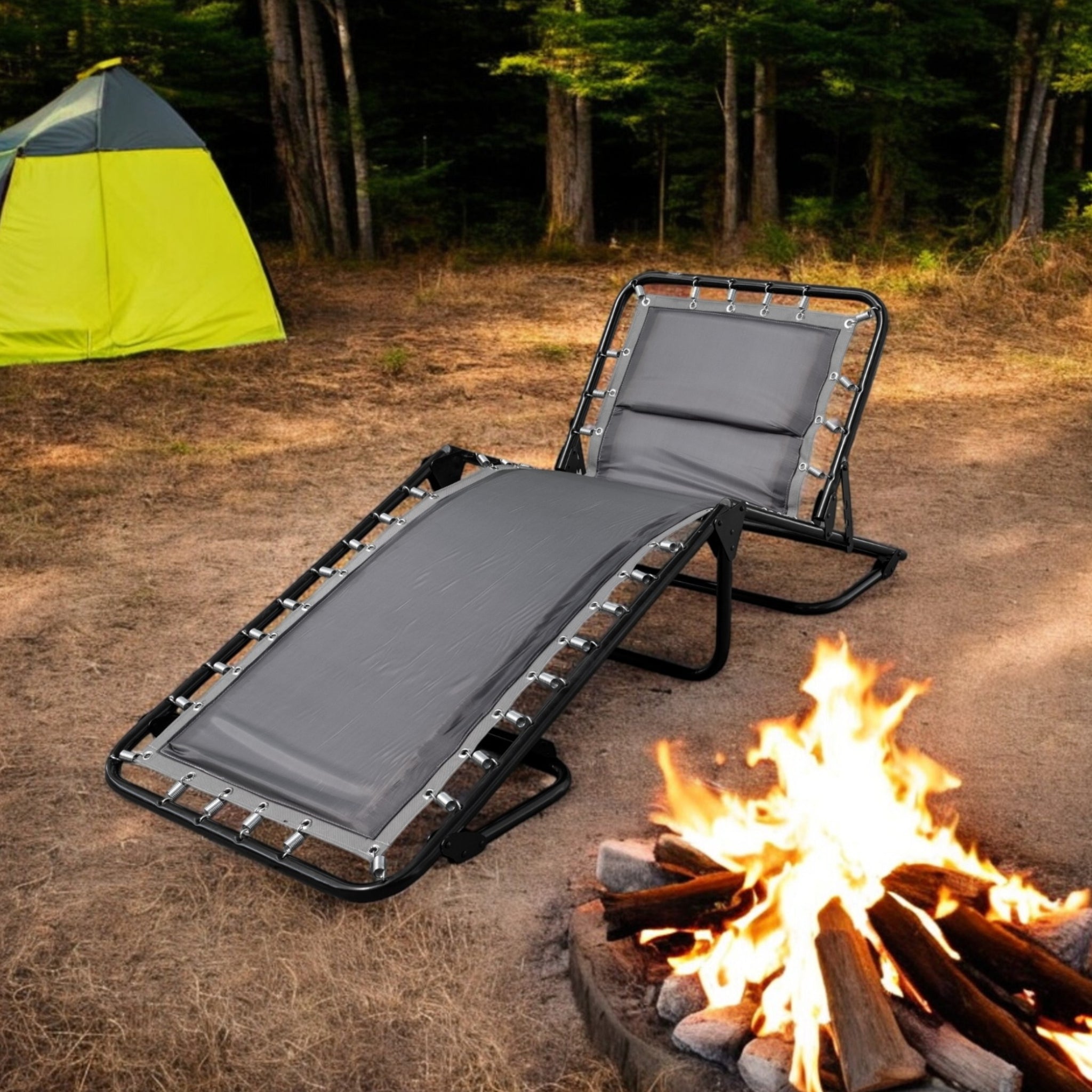 Catre Plegable Acojinado / Reclinable 5 Posiciones (Mod KRA-L)