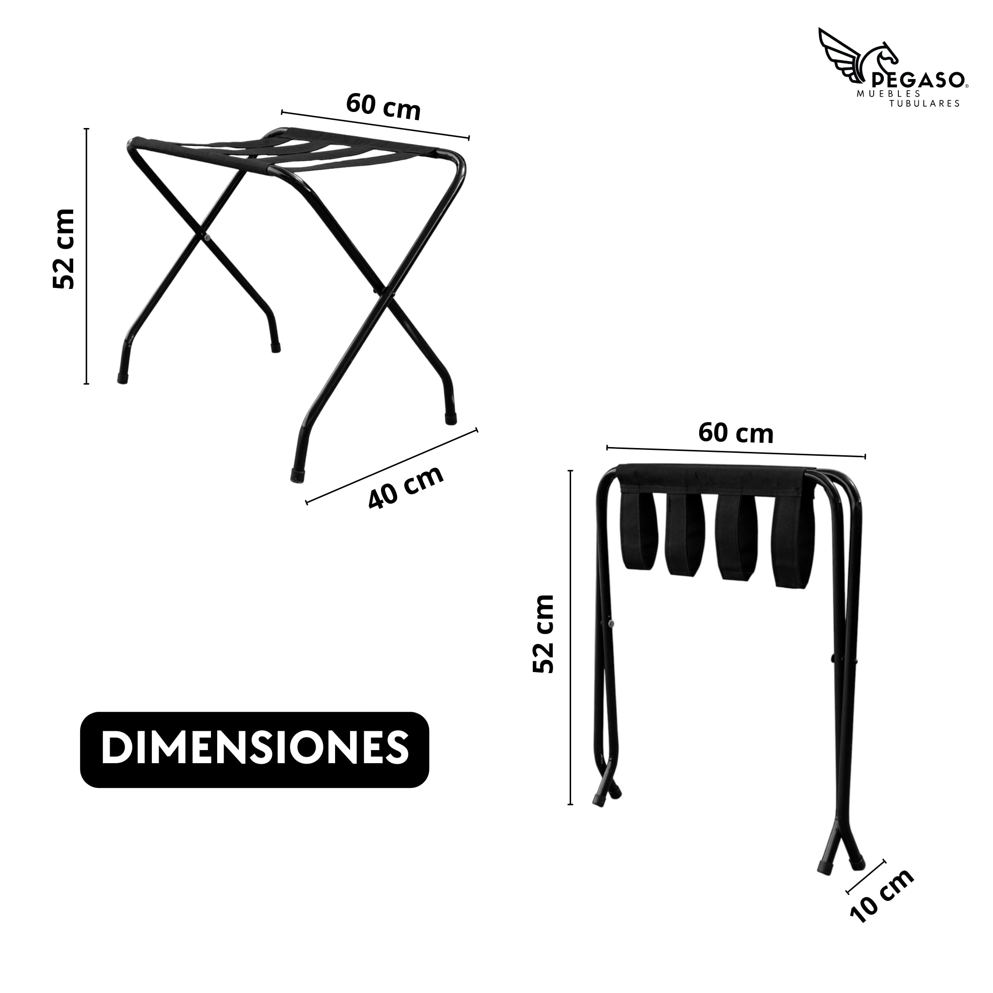 Porta Maletas Rack Estante Recamara Hotel Equipajes Pegaso.