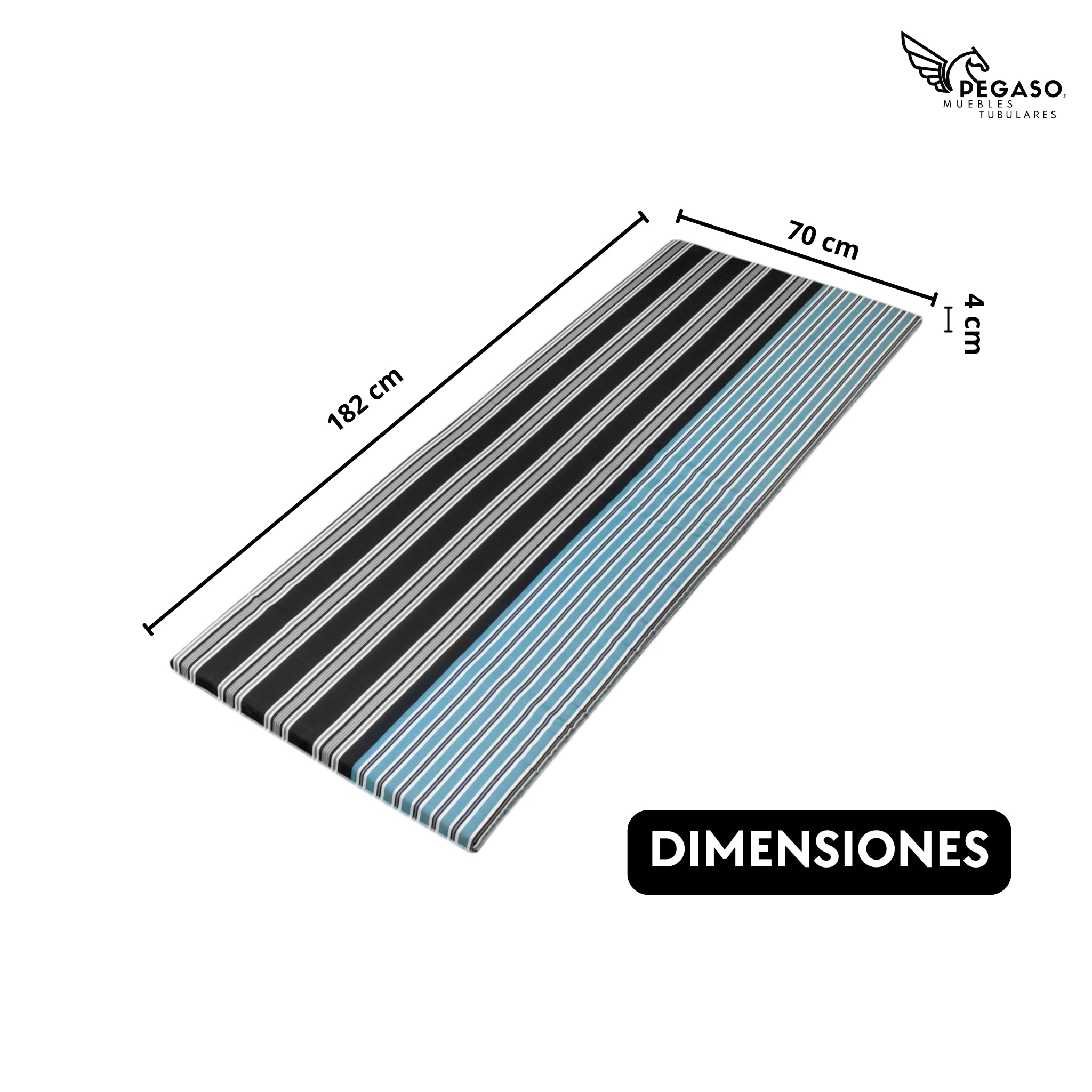 Colchoneta para Catre Pegaso / Hule Espuma 4 cm