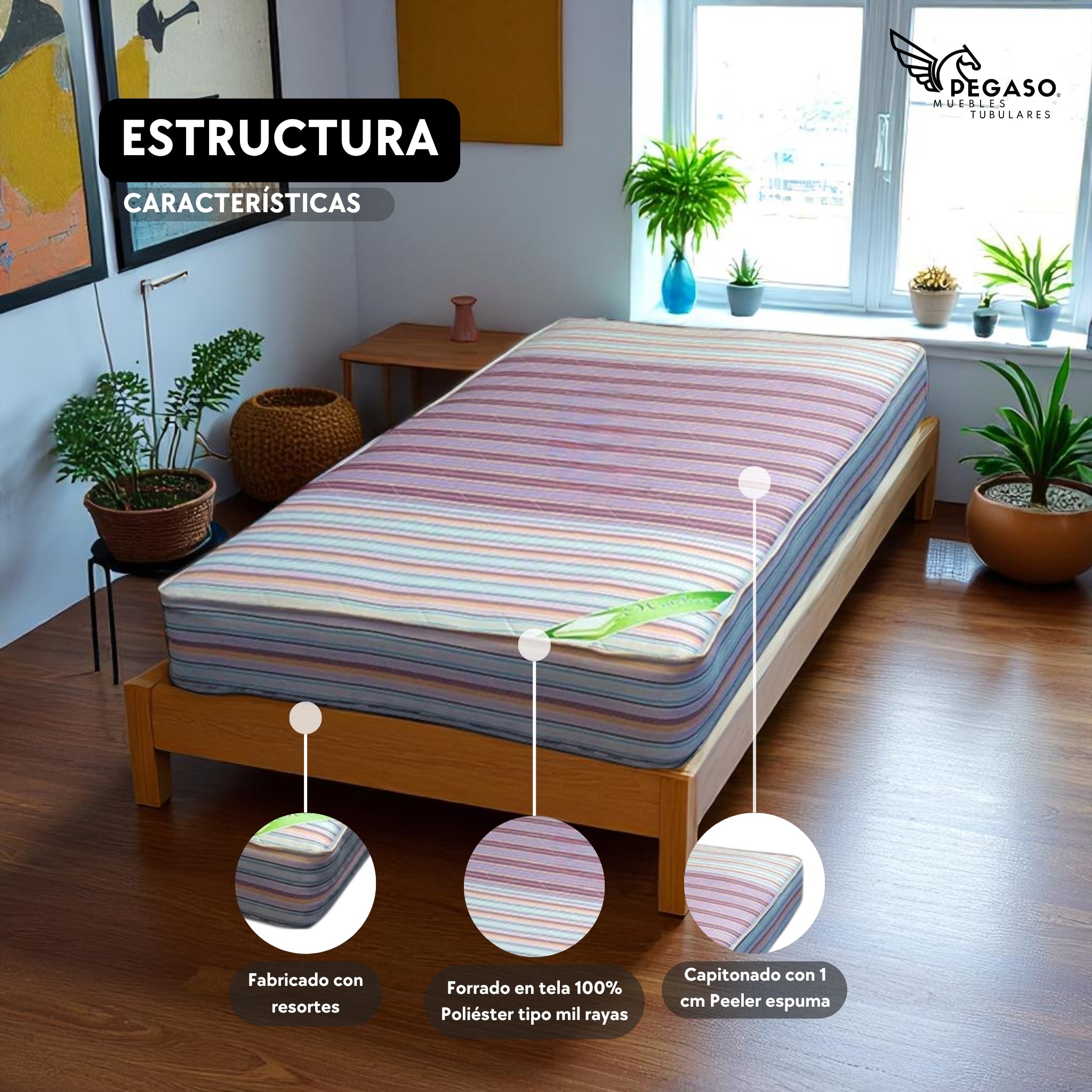 Colchón Individual Ortopedico tipo Hotelero