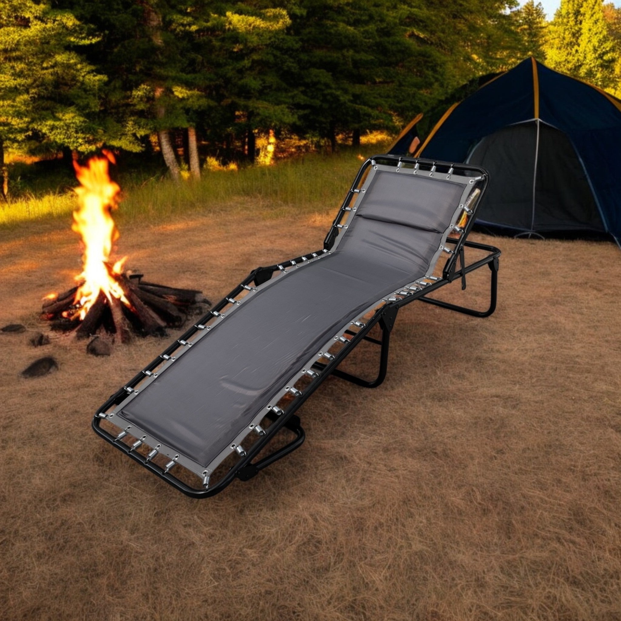 Catre Plegable Acojinado / Reclinable 5 Posiciones (Mod KRA-L)