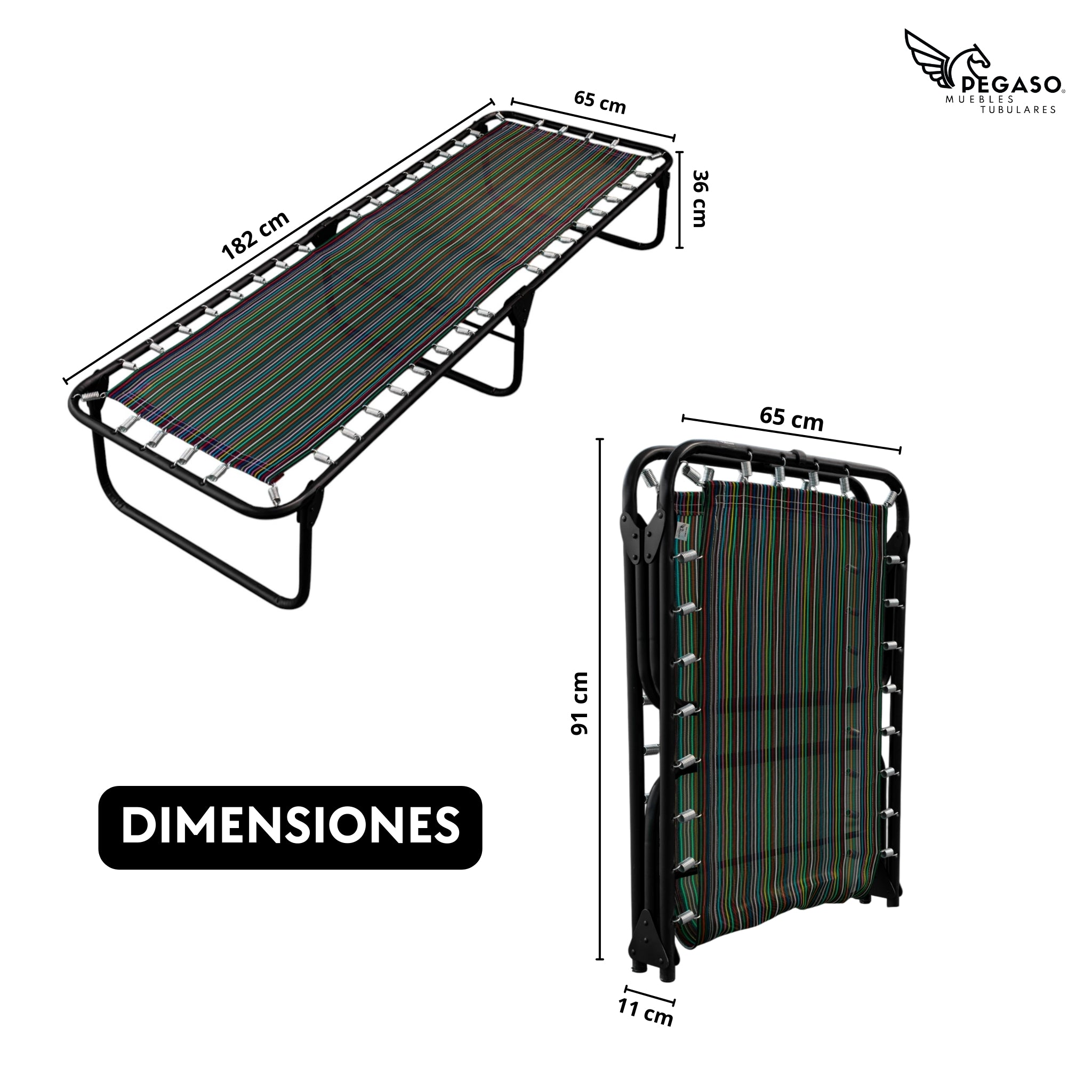 Catre Camastro Plegable de Malla Plástica / Clásico (Mod KS)