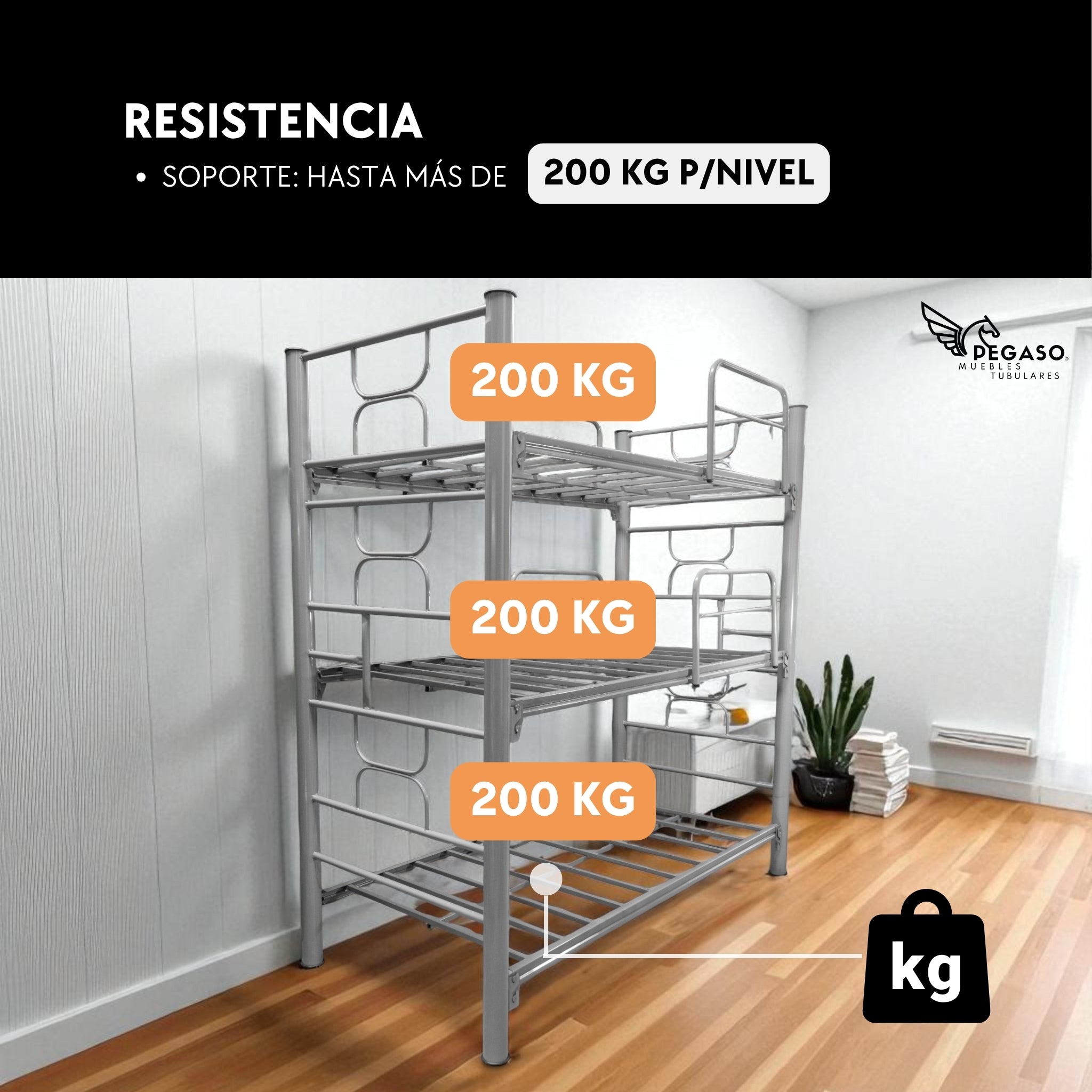 Litera Triple Individual Pegaso – Resistente y Practica