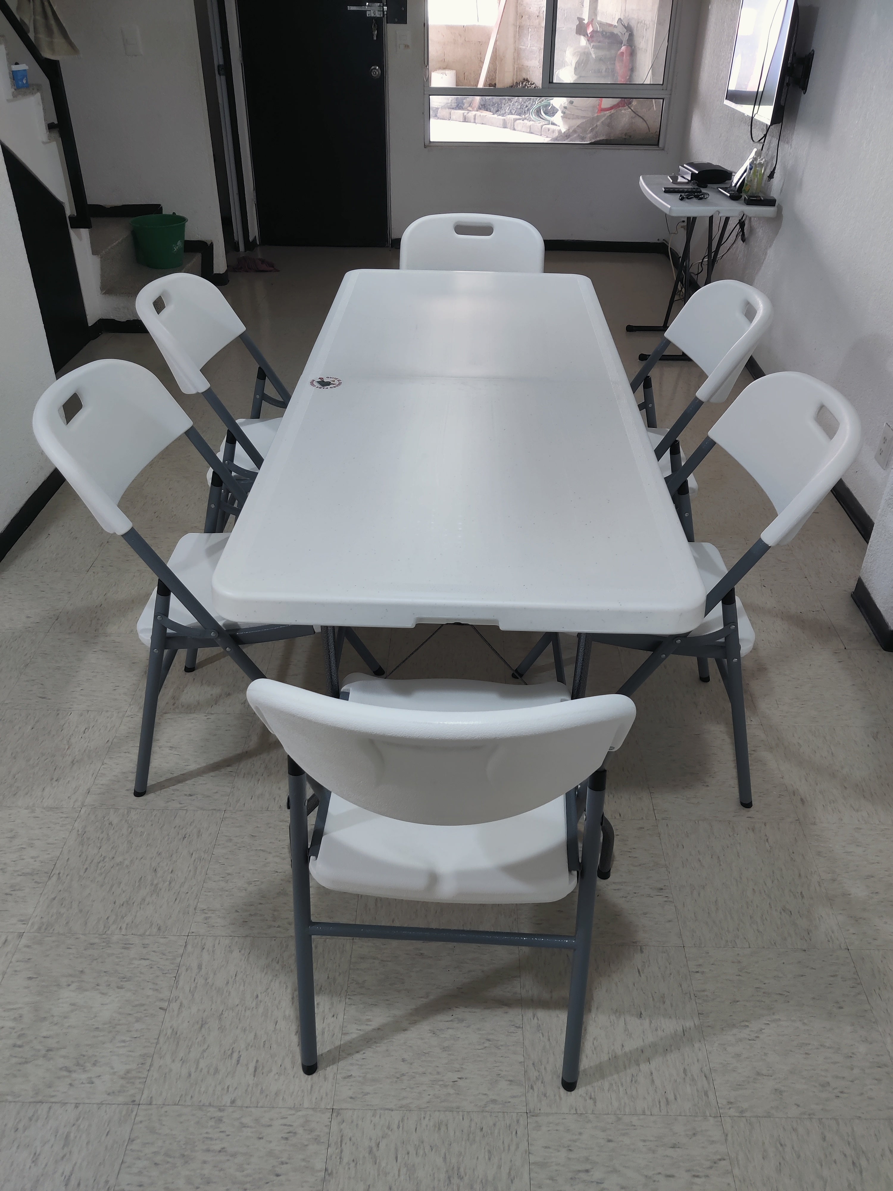 White Plastic Folding Chair