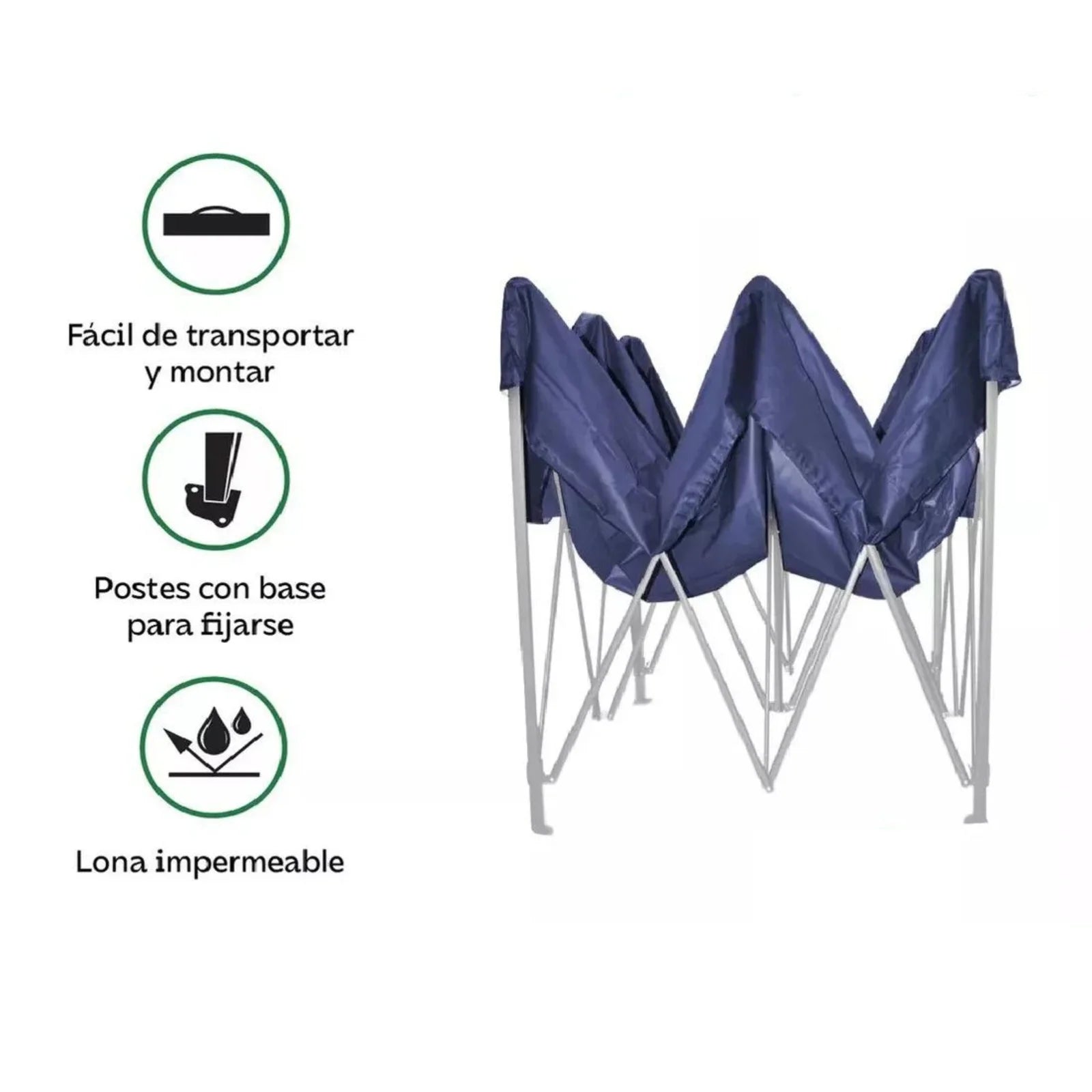 Carpa Plegable con Toldo de 3X3m