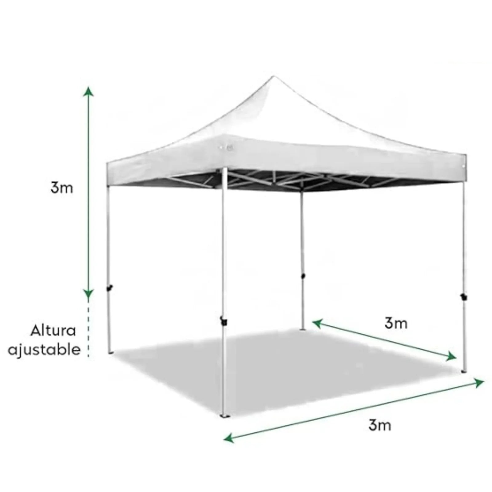 Carpa Plegable con Toldo de 3X3m