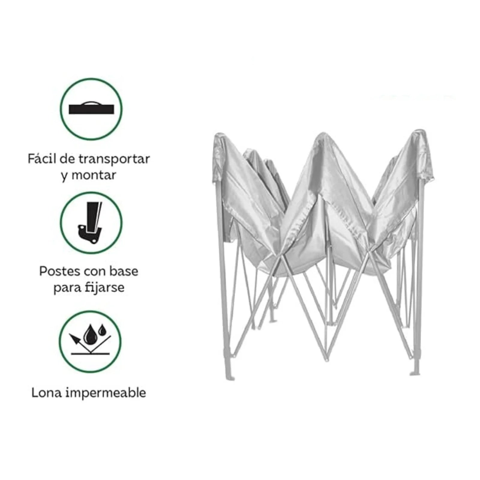 Carpa Plegable con Toldo de 3X3m