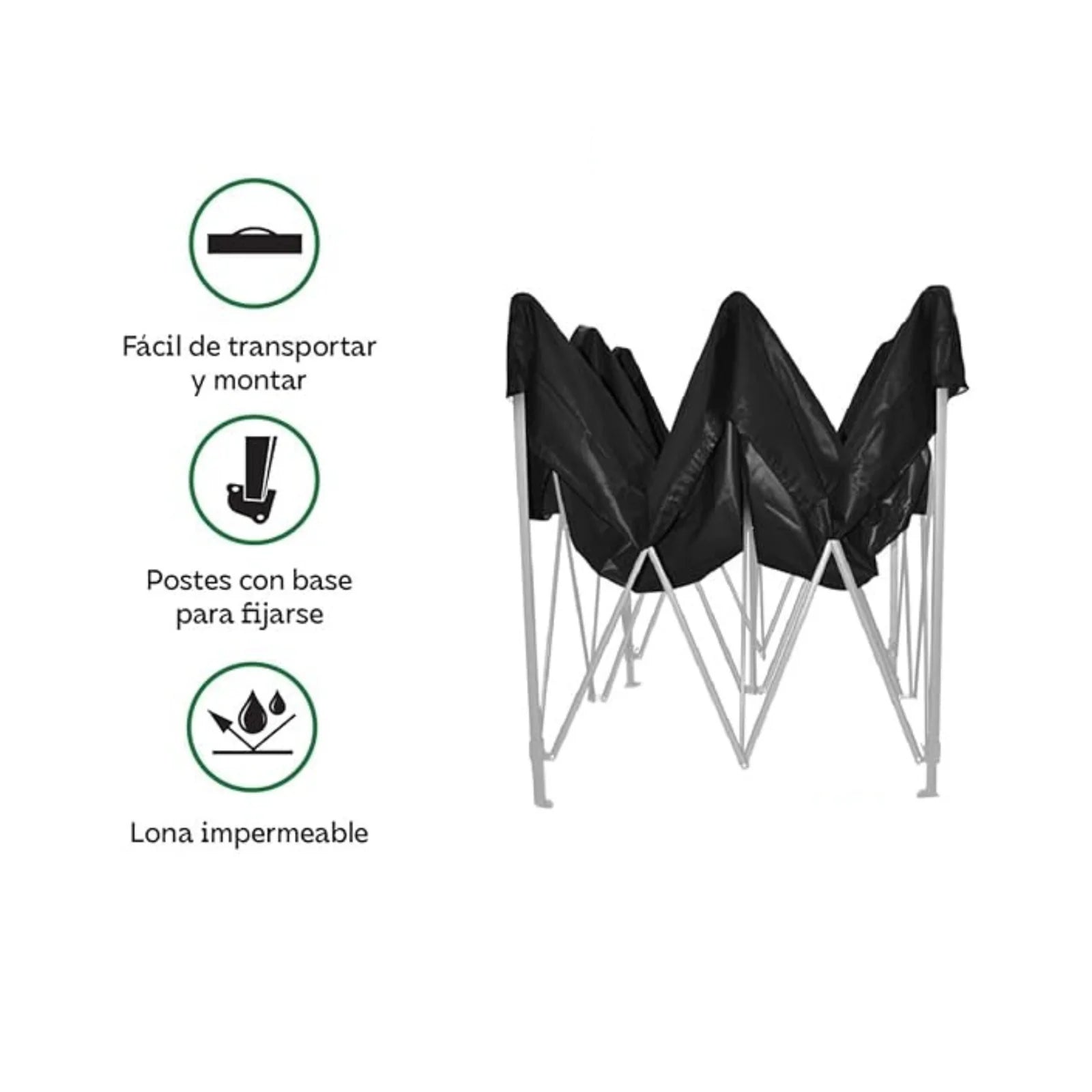 Carpa Plegable con Toldo de 3X3m