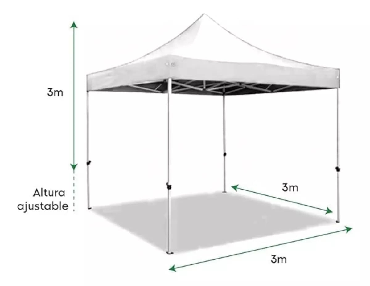 Carpa Plegable con Toldo de 3X3m