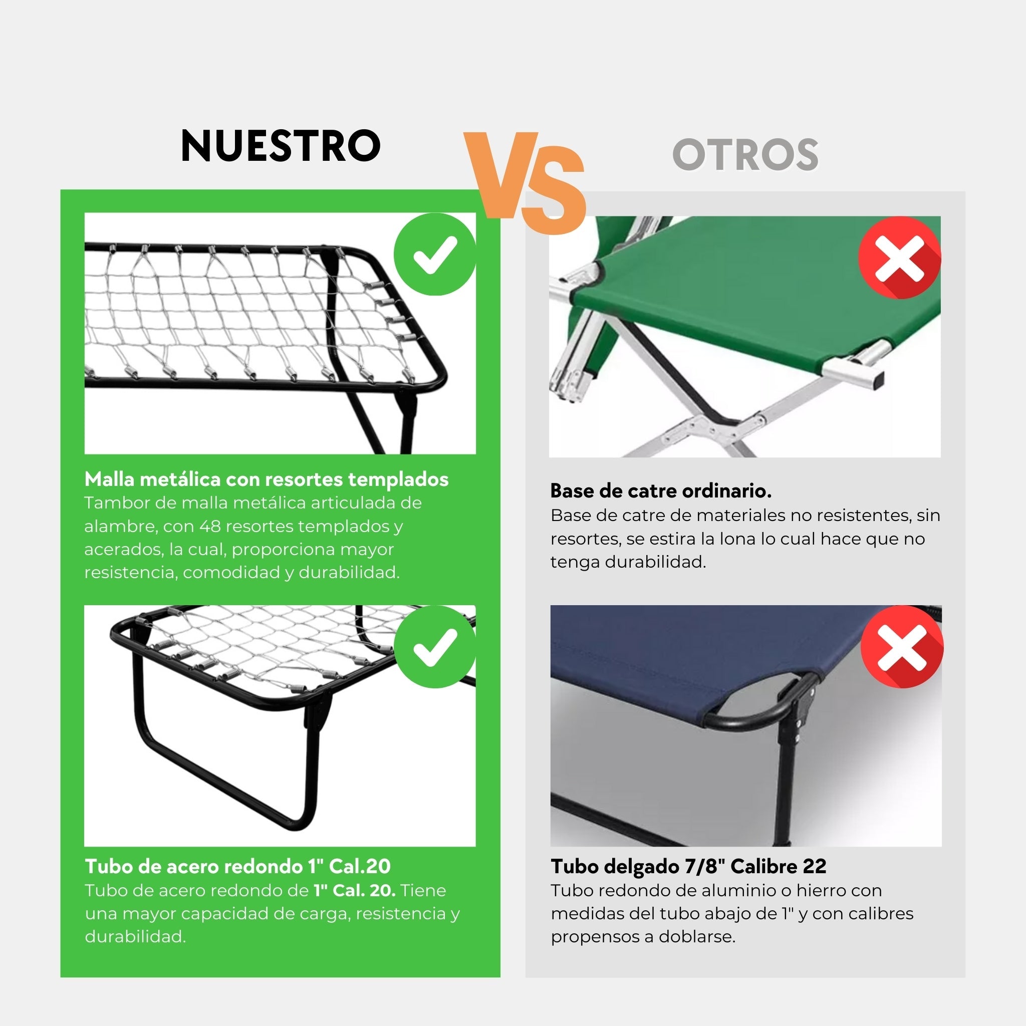Folding Cot Bed / 4 cm Foam Mattress (Mod KM4)