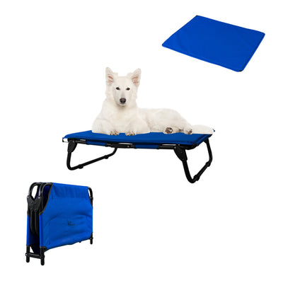 PEGASO KIT Cama/Catre + Colchoneta para Perro tamaño Mediano, 78 x 59 x 18 cm (Mod KM-MD)