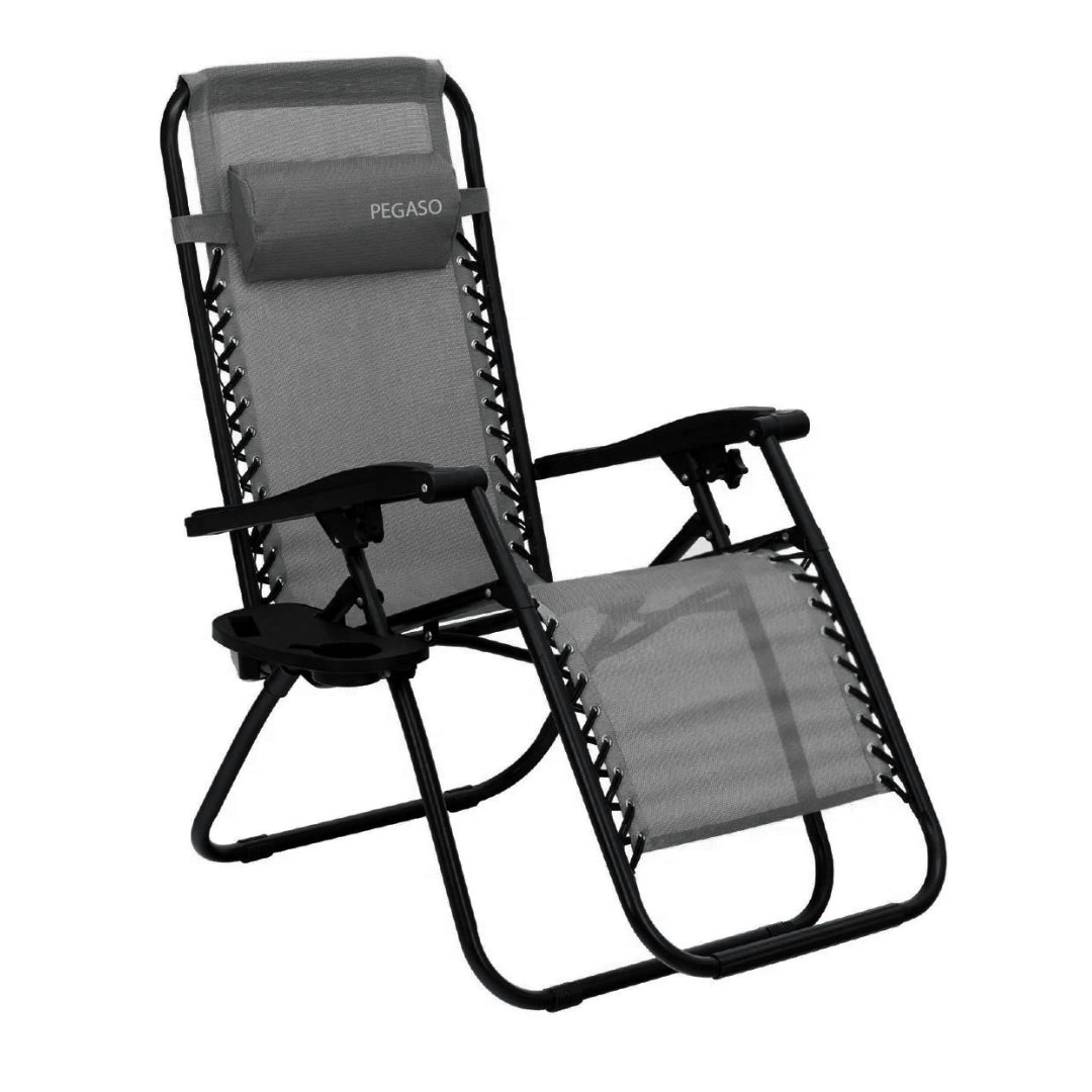 Silla/Camastro Plegable Gravedad Zero con Porta Vaso