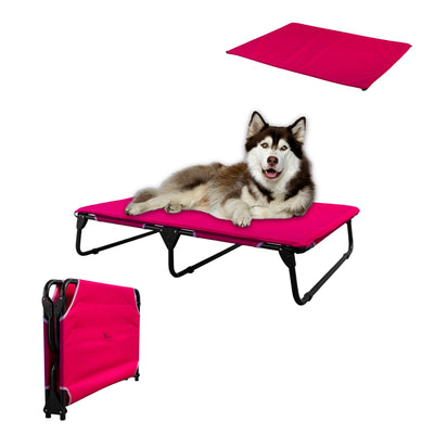PEGASO KIT Cama/Catre + Colchoneta para Perro tamaño Extra Grande, 122x92x18 cm (Mod KM-EG)