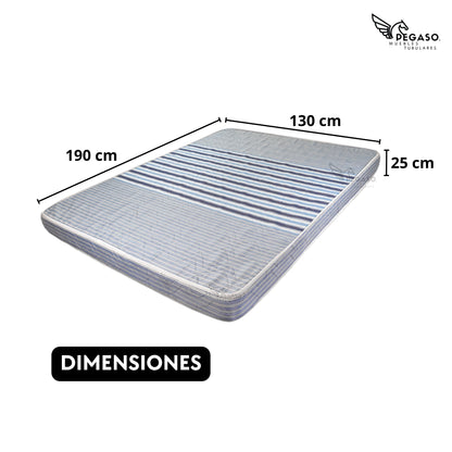 Colchón Matrimonial Espuma Capitonado mil Rayas