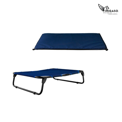 PEGASO KIT Cama/Catre + Colchoneta para Perro tamaño Mediano, 78 x 59 x 18 cm (Mod KM-MD)
