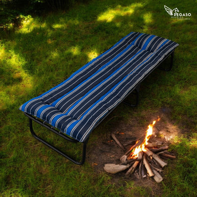 Catre Camastro Plegable de Malla Plastica + Colchón de Borra de 5 cm (KS-B)