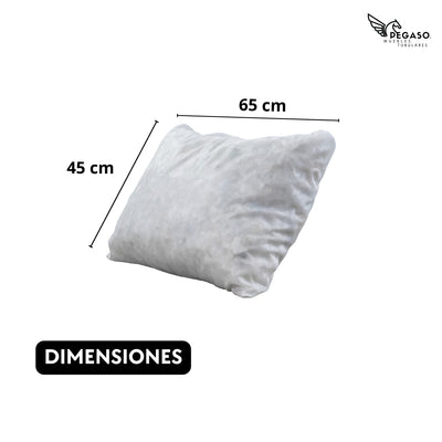 Almohada Económica de Tela Tafeta con Relleno de Gragea – 65 x 45 cm | Confort Básico
