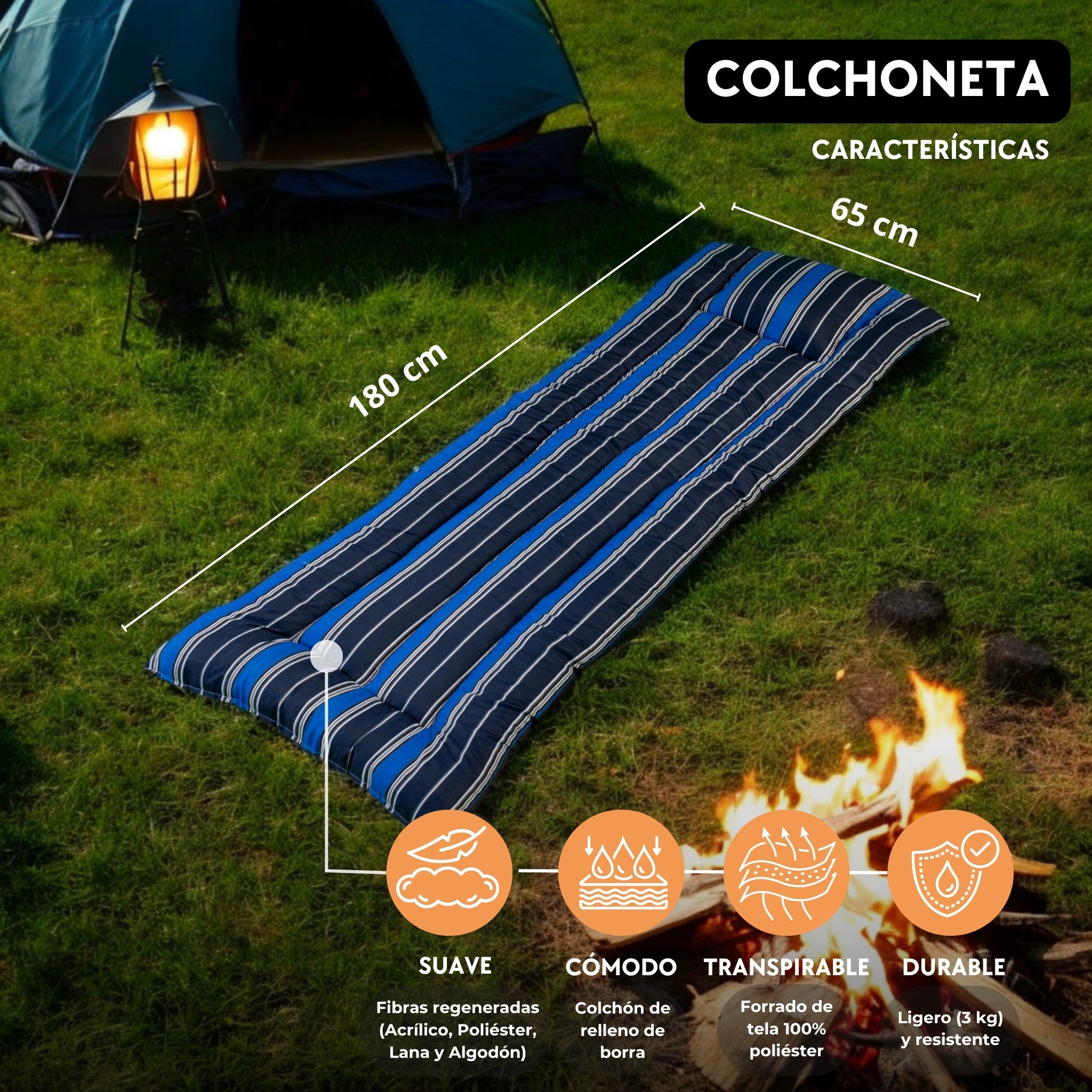 Colchoneta de Borra / Para Catre Clásico