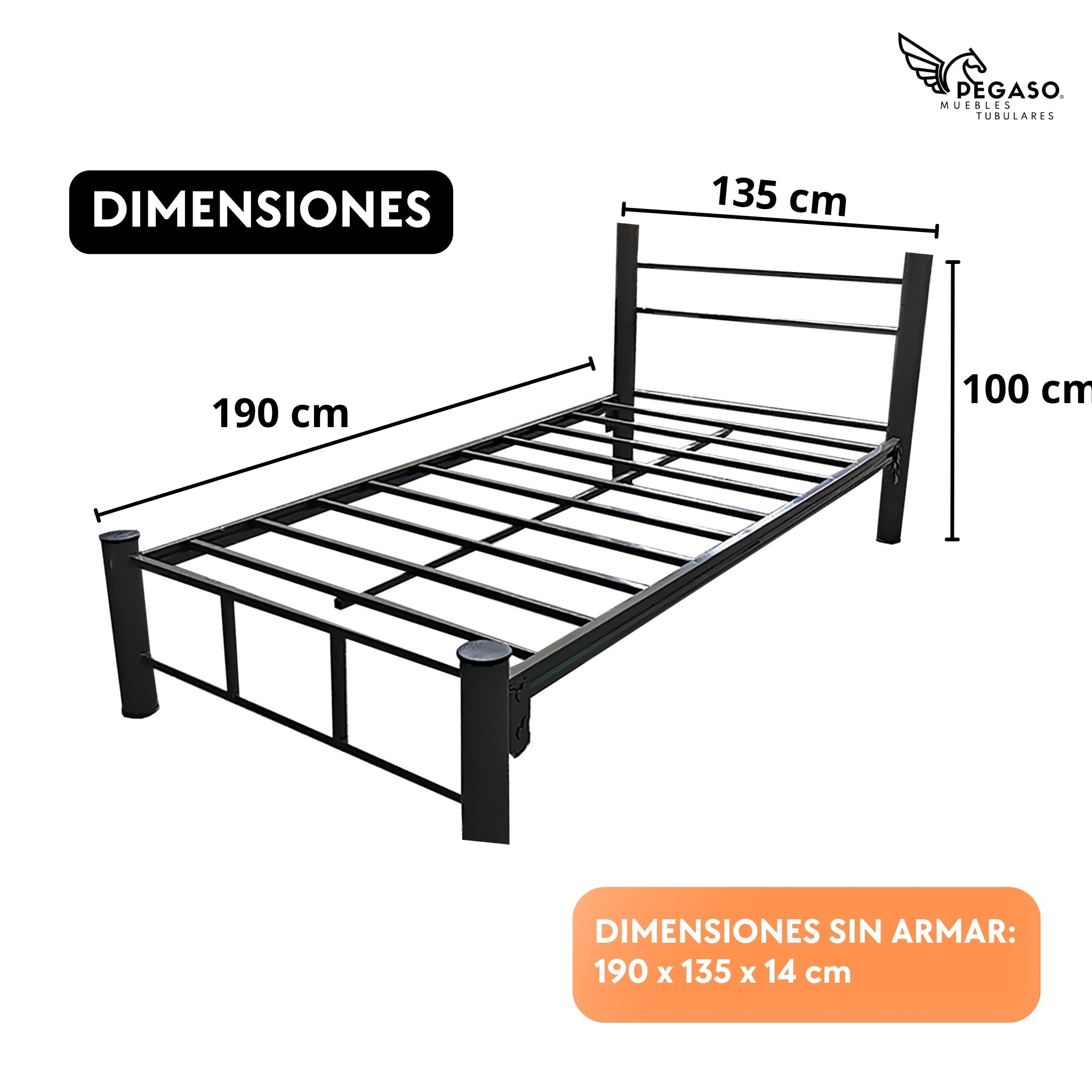 Cama Matrimonial Pegaso – Durable