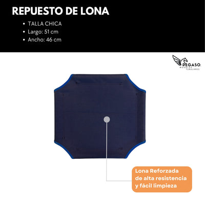 Repuesto de Lona para Catre de Mascota Desarmable Marca PEGASO, Transpirable, Lavable, Resistente