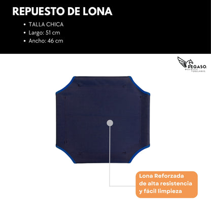 Repuesto de Lona para Catre de Mascota Desarmable Marca PEGASO, Transpirable, Lavable, Resistente