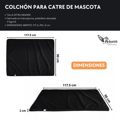 Pegasus Pet Bed Mattress with Zipper