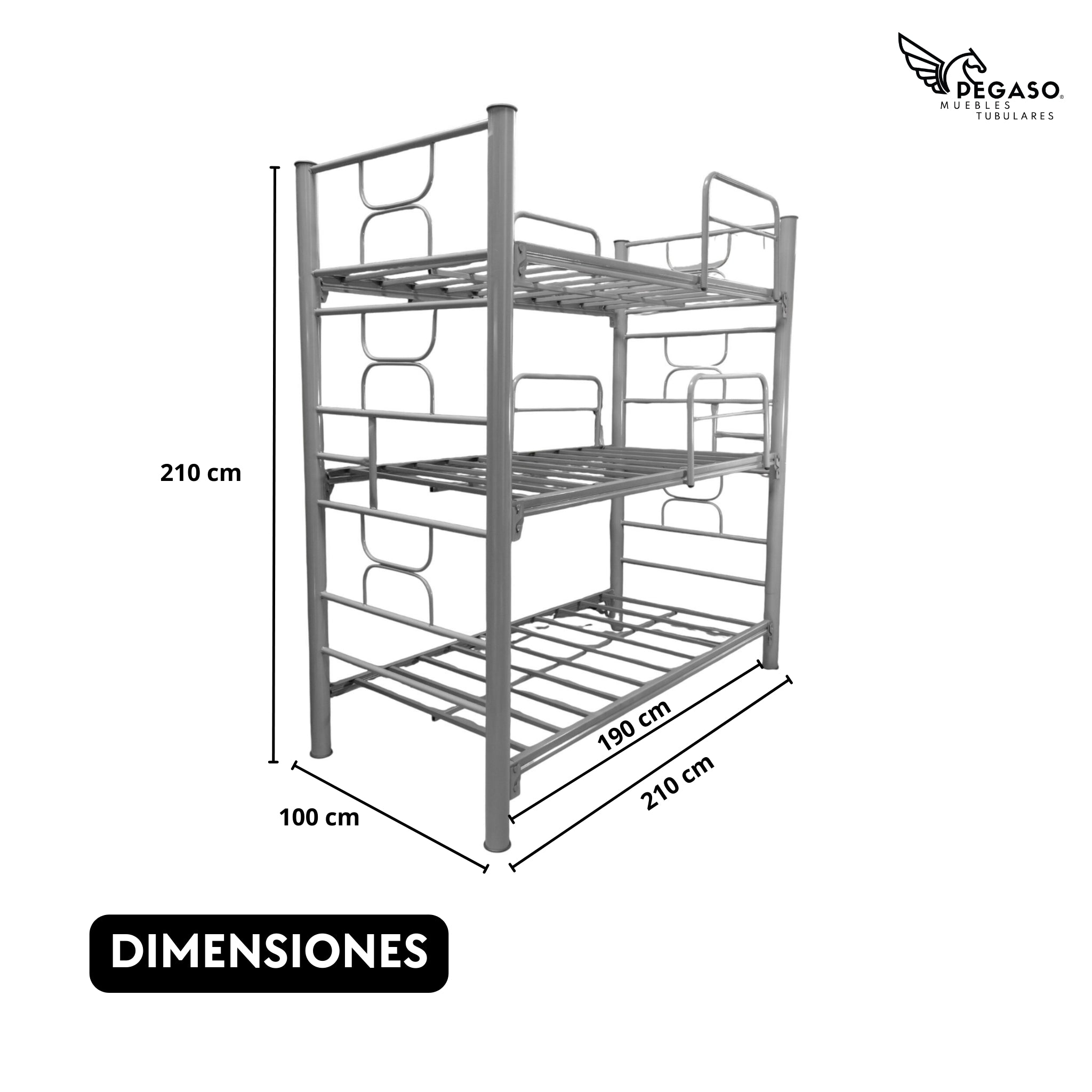 Litera Triple Individual Pegaso – Resistente y Practica