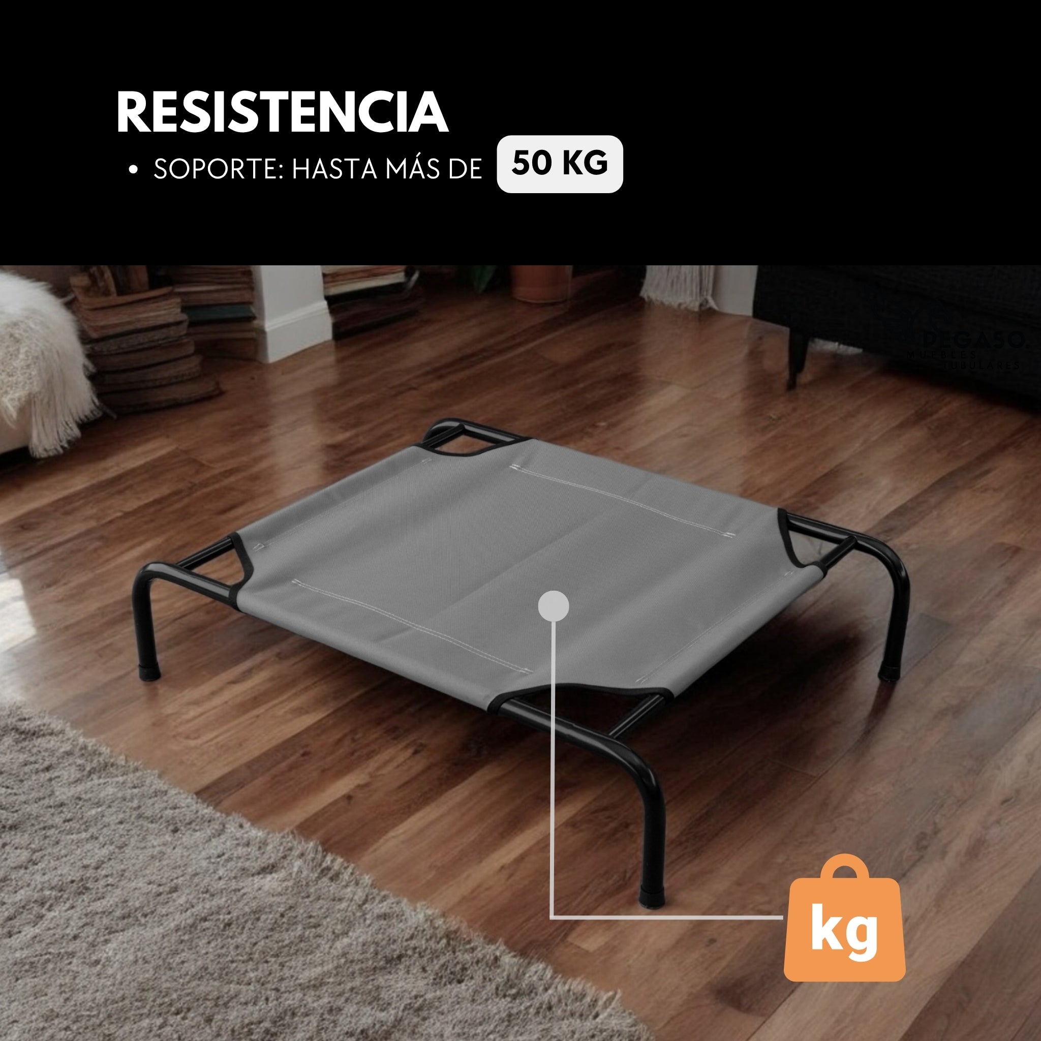 Repuesto de Lona para Catre de Mascota Desarmable Marca PEGASO, Transpirable, Lavable, Resistente