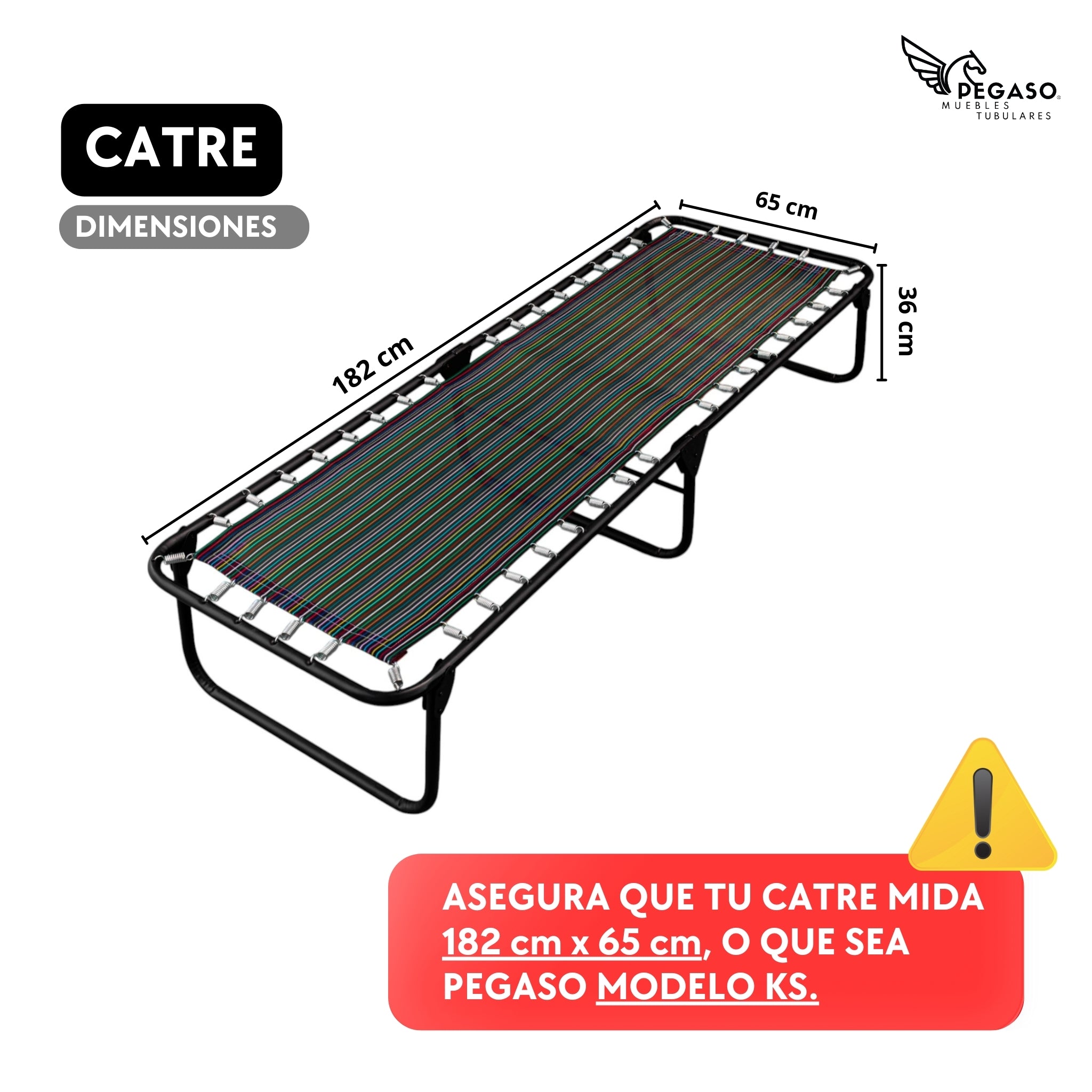 Malla Plástica Con Resorte Para Repuesto Catre – Pegaso Mod (KS)