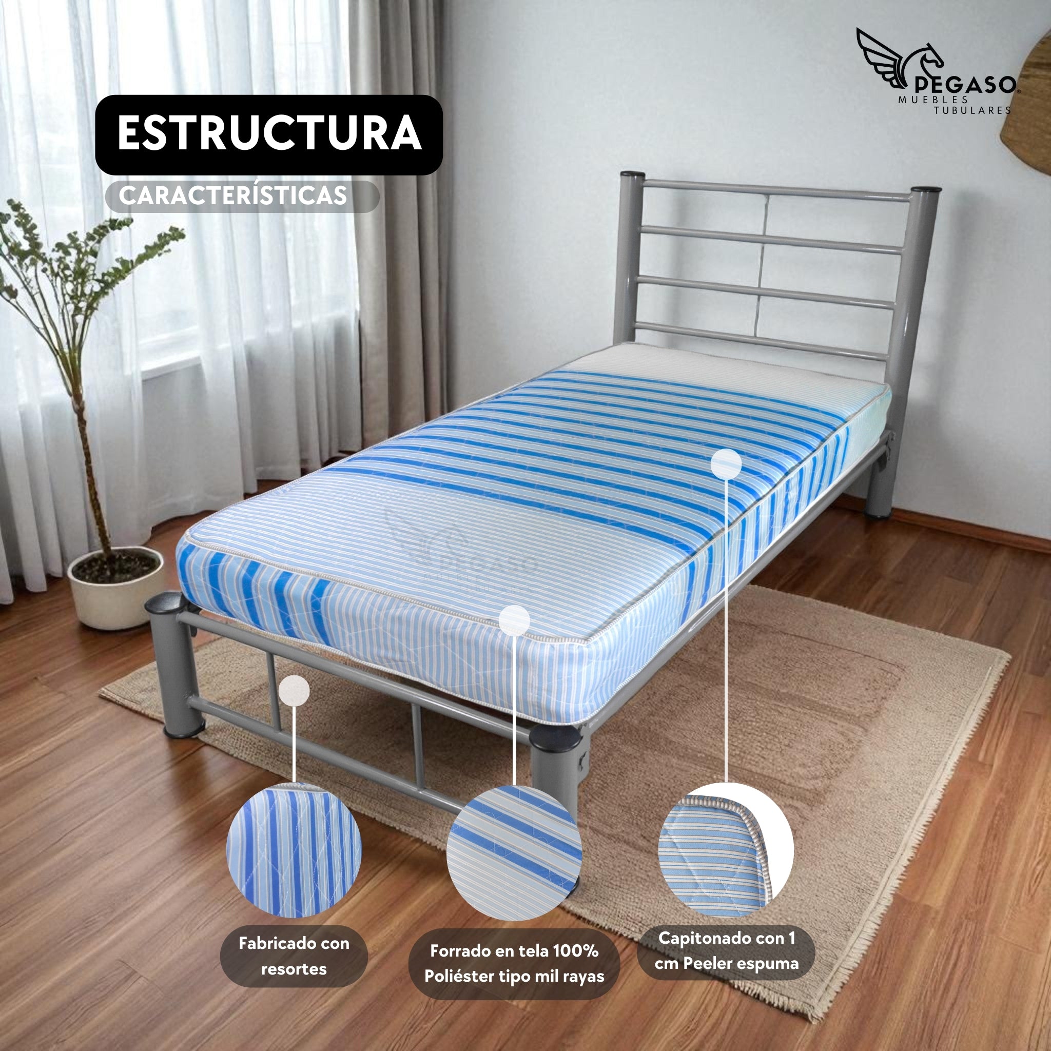 Colchón Individual Ortopedico tipo Hotelero