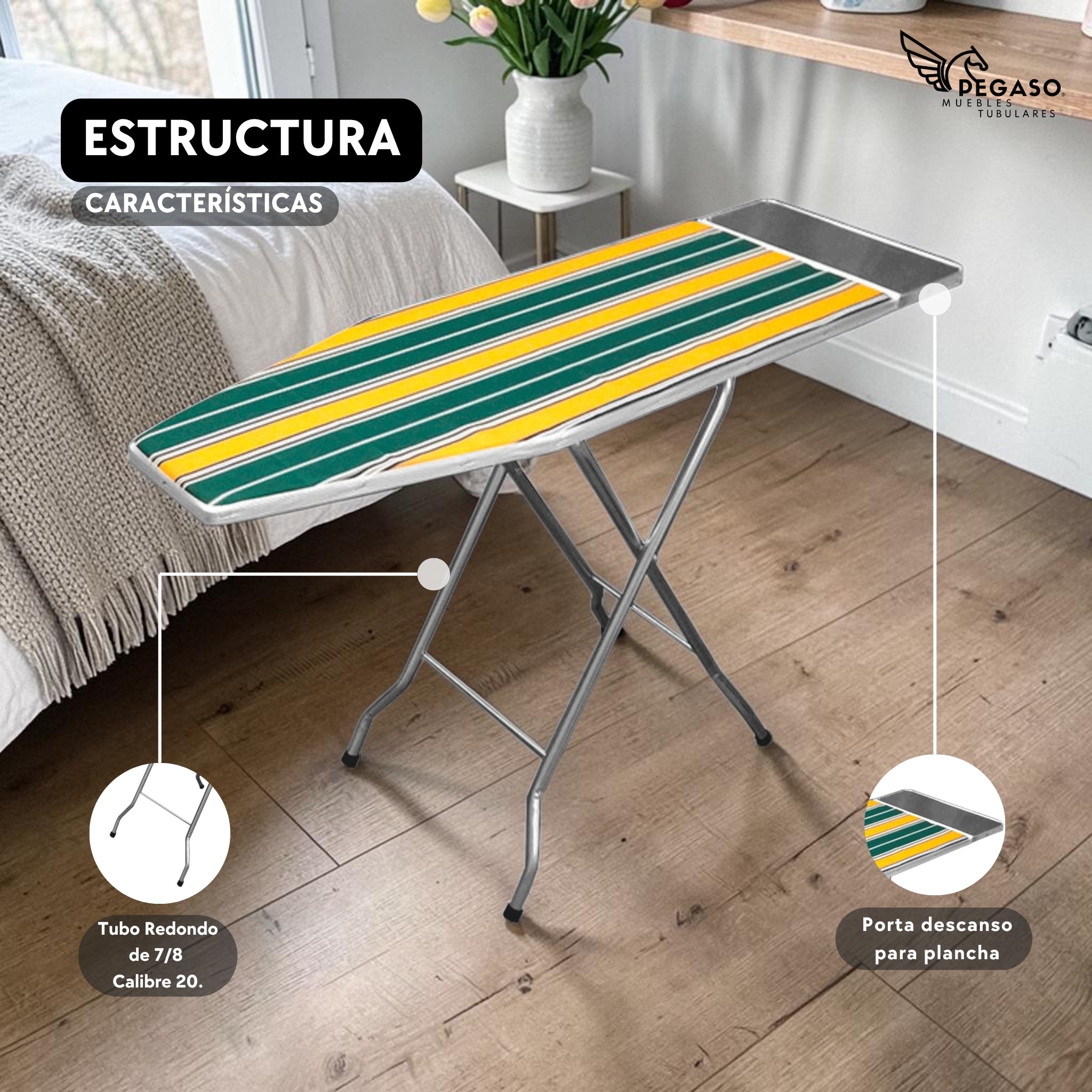 Burro de Planchar Plegable 30 cm Pegaso