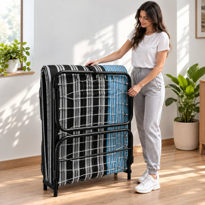 Catre Camastro Plegable con Colchón de Hule Espuma de 6 cm (Mod KM6)