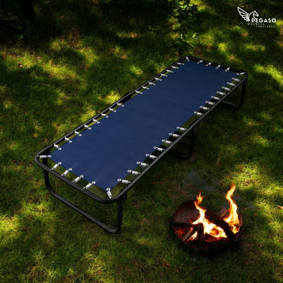 Folding Bed Cot / Reinforced Canvas + 5 cm Fleece Mattress