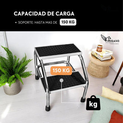 Escalerita Banqueta Mil Usos De Altura 2 Peldaños Pegaso