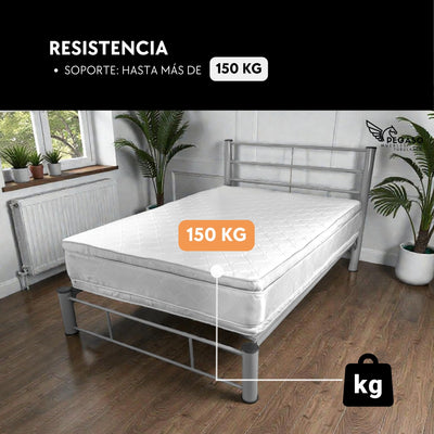 Colchón Matrimonial Doble Colchoneta anti-acaros 100% algodón
