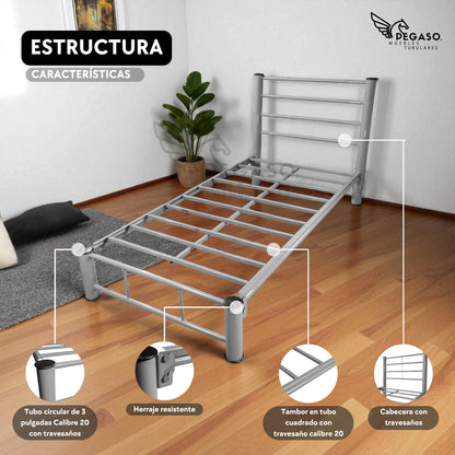 Cama Individual Pegaso – Durable
