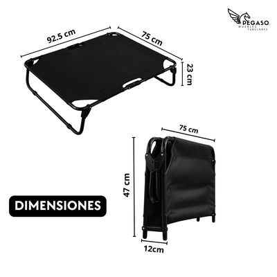 PEGASO Elevated Dog Bed for Large Dogs, 92.5x76x18 cm (Mod KM-GD)