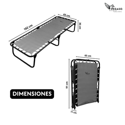 Catre Camastro Plegable / de Lona Reforzada (Mod KSL)