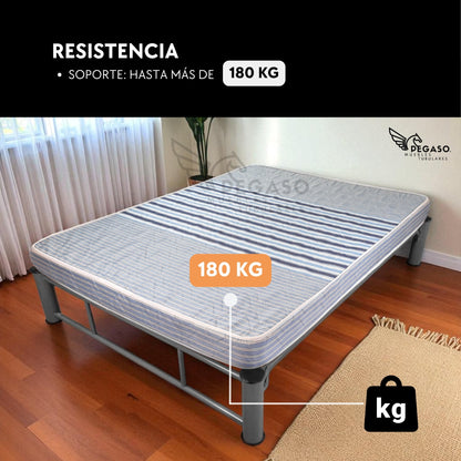 Colchón Matrimonial Espuma Capitonado mil Rayas