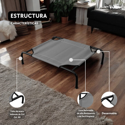 Cama Elevada para Perro tamaño Mediano, Desarmable (KM-MD-DES)
