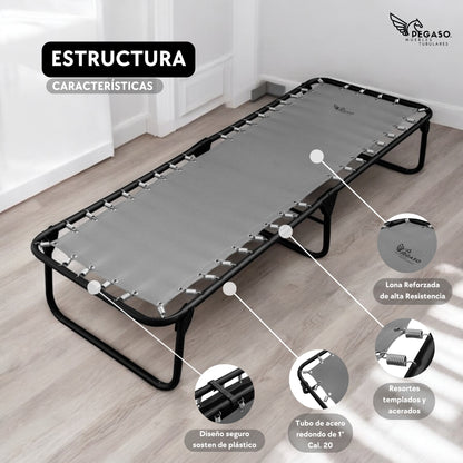 Catre Camastro Plegable / de Lona Reforzada (Mod KSL)