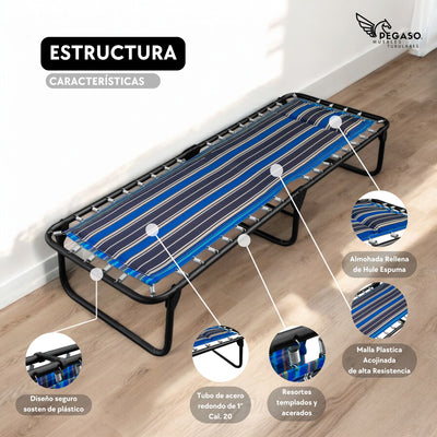 Catre Camastro Plegable / Acojinado (Mod KSA)