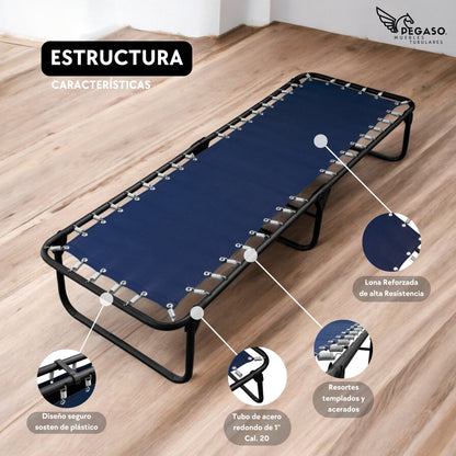 Catre Camastro Plegable / de Lona Reforzada (Mod KSL)