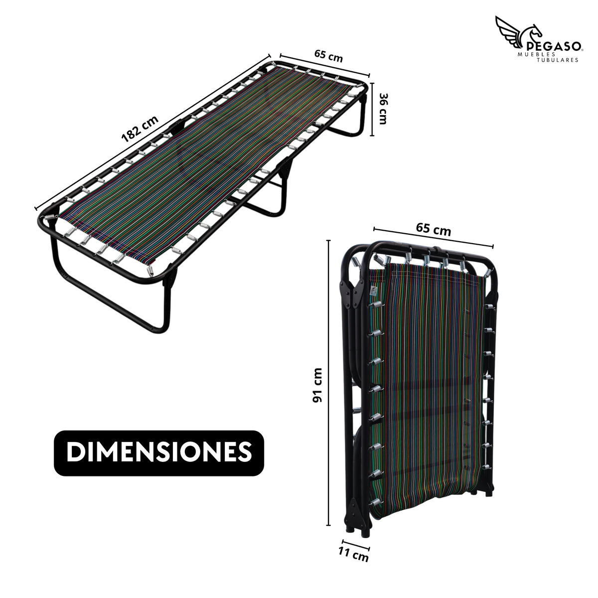 Folding Plastic Mesh Cot Bed / Classic (KS Model)