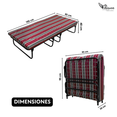 Folding Cot Bed with 8 cm Foam Mattress (Model KM8)